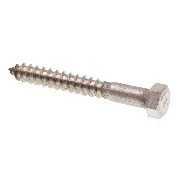 Hex Lag Screw 3/8in X 3in Grade 18-8 Stainless Steel 15PK